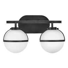 Hollis 2-Light in Black LED Bath Light 3000K by Hinkley Lighting