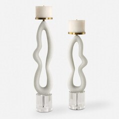 The Uttermost Company David Frisch Feamelo White Candle Holder