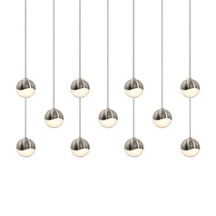 Grapes Satin Nickel Single Light LED Multi-Light Pendant by Sonneman Lighting