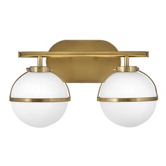 Hollis 2-Light Heritage Brass LED Bath Light 3000K by Hinkley Lighting