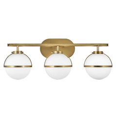 Hollis 3-Light Heritage Brass LED Bath Light 3000K by Hinkley Lighting