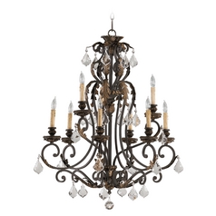 Rio Salado Toasted Sienna with Mystic Silver Chandelier by Quorum Lighting