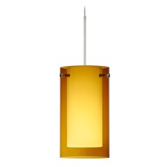 Besa Lighting Pahu Satin Nickel Mini-Pendant Light