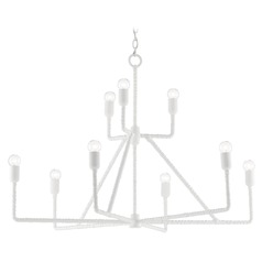 Trilling Chandelier in Gesso White by Currey & Company