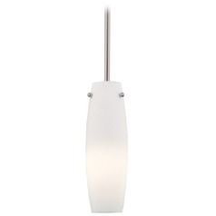 Brushed Nickel Pendant with Oblong Shade by Minka Lavery
