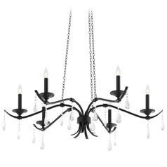 Lorelei Matte Black Chandelier by Quorum Lighting