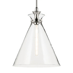 Laria 16-Inch Cone Pendant in Polished Nickel by Kichler Lighting
