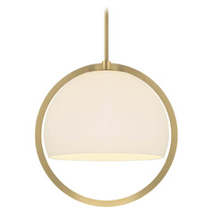 Designers Fountain Eterna Brushed Gold Pendant Light with Bowl / Dome Shade