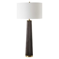 The Uttermost Company Forage Dark Oak & Antique Brass Table Lamp with Drum Shade