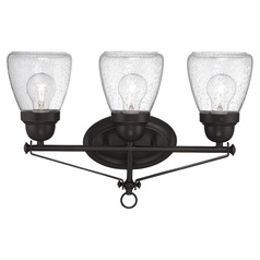 Laurel Sudbury Bronze Bathroom Light by Nuvo Lighting