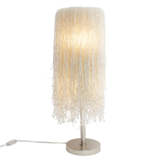 Crystal Reign 2-Light Table Lamp in Polished Nickel by Metropolitan