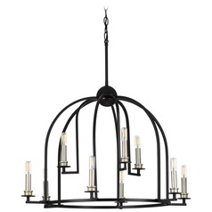 Seneca Black 9-Light Chandelier by Progress Lighting