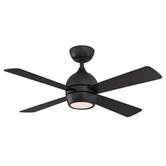 Fanimation Fans Kwad 44 Black LED Ceiling Fan with Light