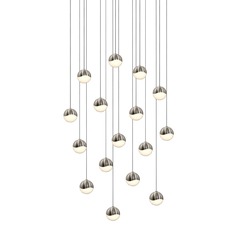 Grapes Satin Nickel 16-Light LED Multi-Light Pendant by Sonneman Lighting