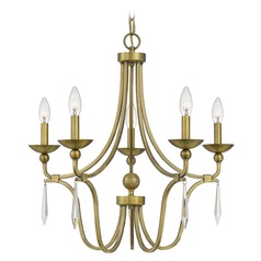 Joules Aged Brass Chandelier by Quoizel Lighting