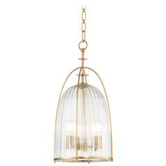 Alice Aged Brass Pendant with by Quorum Lighting