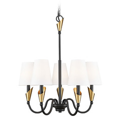 Z-Lite Claudelle Matte Black & Modern Gold Chandelier
