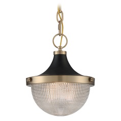 Faro Burnished Brass / Black Accents Pendant by Satco Lighting