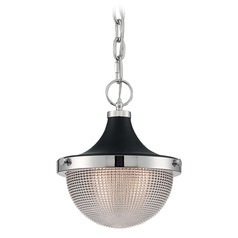 Faro Polished Nickel / Black Accents Pendant by Satco Lighting