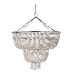 Aerin Jacqueline Large Chandelier in Silver Leaf by Visual Comfort Signature