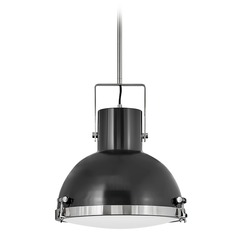 Nautique Large Pendant in Polished Nickel & Black by Hinkley Lighting