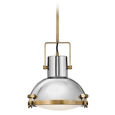 Nautique Medium Pendant in Brass & Polished Nickel by Hinkley Lighting