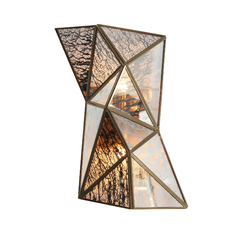 Geo-Gem 2-Light Wall Sconce in Artisan Brass by Metropolitan Lighting