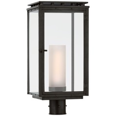 Chapman & Myers Cheshire Post Light in Aged Iron by Visual Comfort Signature