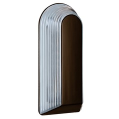 Ribbed Glass Outdoor Wall Light Bronze Costaluz by Besa Lighting