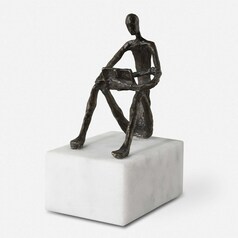 The Uttermost Company Osvaldo Mendoza Sit Back, Relax and Read Dark Brown Sculpture