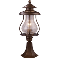 Post Light with Clear Glass in Coffee Bronze Finish