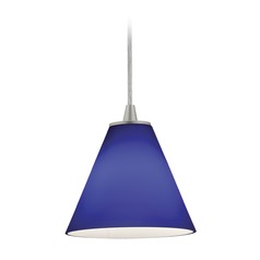 Martini Brushed Steel LED Mini Pendant by Access Lighting