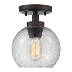 Galveston Semi-Flush Mount in Rubbed Bronze by Golden Lighting
