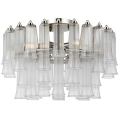 Julie Neill Lorelei 18-Inch Semi-Flush in Nickel by Visual Comfort Signature