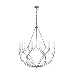 Chapman & Meyers Richmond 43.50-Inch Weathered Galvanized Chandelier by Visual Comfort Studio