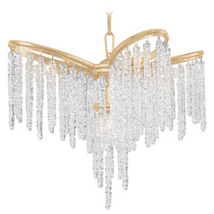 Corbett Lighting Pandora Gold Leaf Crystal Chandelier