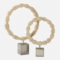 The Uttermost Company Renee Wightman Ivory Fusion Ivory & Brushed Nickel Sculpture