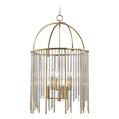 Lewis Aged Brass Pendant by Hudson Valley Lighting