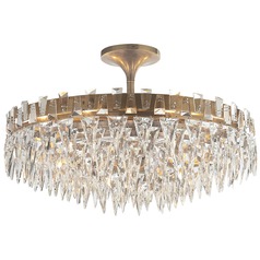 Joe Nye Trillion Large Flush Mount in Antique Brass by Visual Comfort Signature