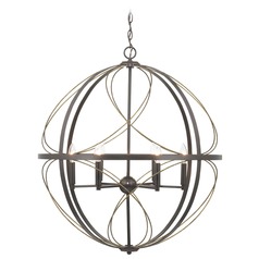 Brandywine Antique Bronze 6-Light Pendant by Progress Lighting