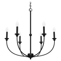 Hunter Fan Company Southcrest Flat Matte Black Chandelier