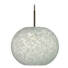 Besa Lighting Luna Bronze LED Pendant Light with Globe Shade