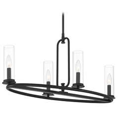 Designers Fountain Hudson Heights Matte Black Island Light