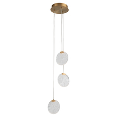 Axiom 3CCT 3-Light LED Pendant in Black by Oxygen Lighting