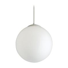 Opal Globe Pendant Light in White by Progress Lighting