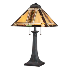 Navajo Table Lamp in Valiant Bronze by Quoizel Lighting