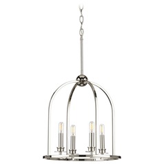 Seneca Polished Nickel 4-Light Pendant by Progress Lighting