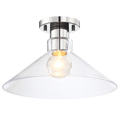 Designers Fountain Leena Polished Nickel Semi-Flushmount Light