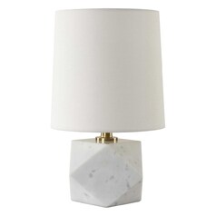 A Cut Above 15-Inch Table Lamp in White Marble by Uttermost Lighting