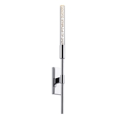 Modern LED Sconce Wall Light with Clear in Chrome by Sonneman Lighting